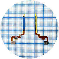 Шлейф Xiaomi Poco M4 Pro, Redmi Note 11, Note 11S со сканером отпечатка пальца синий оригинал Китай