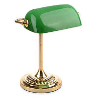 Настольная лампа барокко зеленая Brille 60W MTL-51 Золотистый GT, код: 7271134