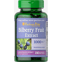 Комплекс для профилактики зрения Puritan's Pride Bilberry 1000 mg 180 Softgels AG, код: 7518789