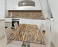 Наклейка 3Д виниловая на стол Zatarga «Стена из песчаника» 600х1200 мм для домов, квартир, ст ET, код: 6440931
