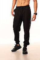 Штаны чёрные с двойным лампасом Adidas duo Отличное качество