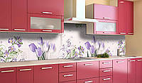 Наклейка виниловая кухонный фартук Zatarga Нежные фиолетовые Цвет 650х2500 мм ET, код: 5570347