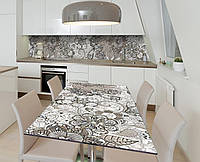 Наклейка 3Д виниловая на стол Zatarga «Мозаичная роскошь» 600х1200 мм для домов, квартир, сто ET, код: 6441159