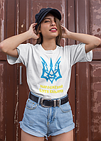 Женская футболка Mishe Принтованная 50 Белый (200159) NB, код: 7951941