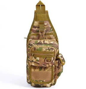 Рюкзак однолямковий тактичний Silver Knight Мультикам RT-184 10 л,Чоловіча сумка-слінг армійська плечова