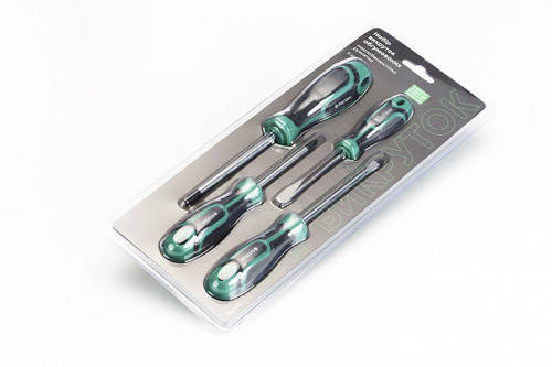 Набір викруток гумових SL3x75, SL5x100, PH1x75, PH2x150 (4шт) Стандарт СИЛА, фото 1
