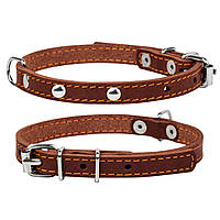 Ошейник Collar одинарный 14мм 27-35см Коричневый LW, код: 7561567