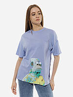 Женская футболка оверсайз S сиреневый Yuki ЦБ-00219238 NB, код: 8420853