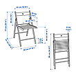 Стілець складний IKEA FRÖSVI чорний масив бука 105.343.18, фото 7