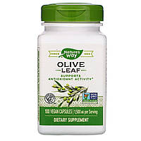 Оливковые Листья, Olive Leaves, Nature's Way, 1500 мг, 100 Капсул GT, код: 2337700
