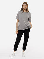 Женская футболка оверсайз S серый Yuki ЦБ-00219235 BM, код: 8420847