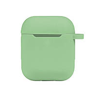 Чехол с карабином Silicone Case Airpods 1 Airpods 2 Mint GT, код: 8322245