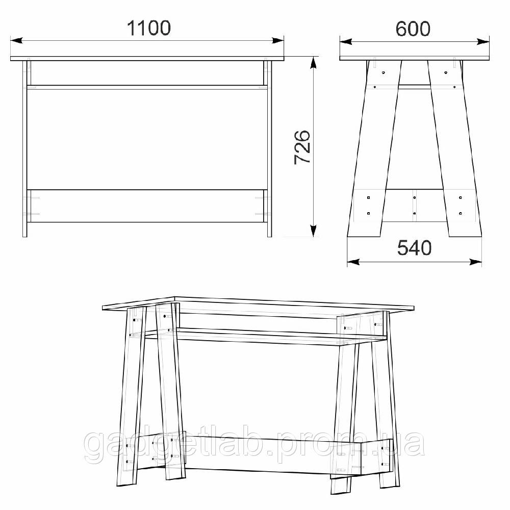 Кухонный стол KOMPANIT КС-12 Яблоня GT, код: 6532716 - фото 2 - id-p2166259441