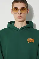 Urbanshop Бавовняна кофта Billionaire Boys Club чоловіча колір зелений з капюшоном з принтом розмір: M, L, XL