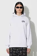 Urbanshop Бавовняна кофта Billionaire Boys Club чоловіча колір сірий з капюшоном з принтом розмір: M, L, XL