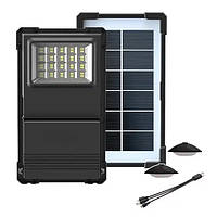 Портативная система освещения GDTimes GD-07a 2 LED лампы + солнечная панель с прожектором 300 GT, код: 8194061