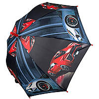 Детский зонт-трость Гонки для мальчиков от SL красная ручка 018103-5 GT, код: 8324066