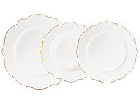 Фарфоровый набор тарелок Классика три размера AL186638 Lefard 6 шт GT, код: 8382223