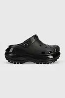 Urbanshop Шльопанці Crocs Classic Mega Crush Clog жіночі колір чорний на платформі 207988.001-001 розмір: