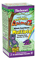 Мультивитамины для детей Bluebonnet Nutrition Rainforest Animalz Вкус Винограда 90 жевательны TH, код: 1845278