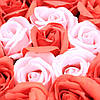 Подарунковий набір мила з троянд у коробці, Червоний / Троянди мильні / Роза з мила / Мильний набір троянд, фото 7