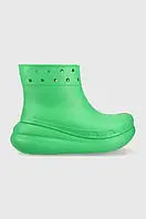 Urbanshop Гумові чоботи Crocs Classic Crush Rain Boot жіночі колір зелений 207946 207946.3E8-3E8 розмір: 41/42