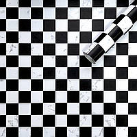Самоклеющаяся пленка Sticker Wall SW-00001446 Шахматы мрамор 0,45х10м BM, код: 7942591