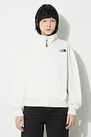 Urbanshop Кофта The North Face W Essential Qz Crew жіноча колір бежевий з принтом NF0A854HQLI1 РОЗМІРИ