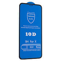 Защитное стекло 10D 9H для Apple iPhone 11 Pro iPhone X iPhone XS Black (00003636) BM, код: 1470778