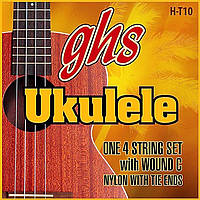 Струны для укулеле GHS H-T10 Black Nylon Tenor Wound C Tie End Ukulele Strings GM, код: 6556598