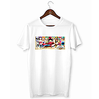 Футболка белая с аниме принтом Арбуз One Piece Ван-Пис Luffy Луффи и команда M GG, код: 8189521