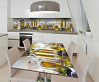 Наклейка 3Д вінілова на стіл Zatarga «Оливковий достаток» 650х1200 мм для будинків, квартир, ст GG, код: 6441820