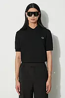 Urbanshop Бавовняне поло Fred Perry колір чорний з аплікацією M6000.906 РОЗМІРИ ЗАПИТУЙТЕ