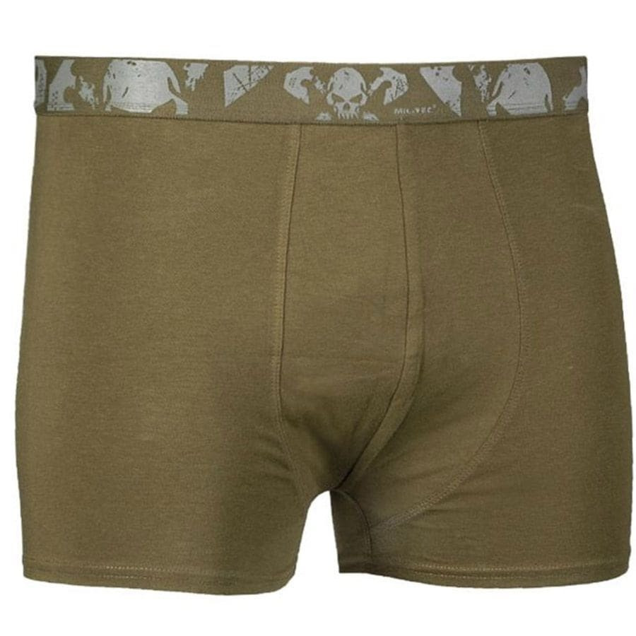 Труси-шорти MIL-TEC Boxer Shorts Skull, 2 шт в комплекті (11200101) Olive РОЗМІР L
