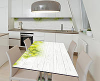 Наклейка 3Д виниловая на стол Zatarga «Деревенская стена» 650х1200 мм для домов, квартир, сто GG, код: 6442468