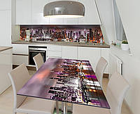 Наклейка 3Д виниловая на стол Zatarga «Современный мир» 650х1200 мм для домов, квартир, столо GG, код: 6442586
