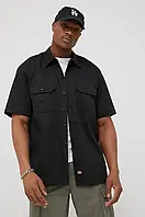 Urbanshop Сорочка Dickies чоловіча колір чорний regular класичний комір РОЗМІРИ ЗАПИТУЙТЕ