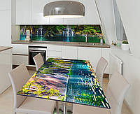 Наклейка 3Д виниловая на стол Zatarga «Райская купель» 650х1200 мм для домов, квартир, столов GG, код: 6512203