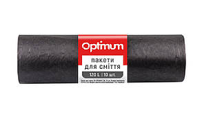 Пакети для сміття LD 70х100см чорні 120л 10шт Optimum