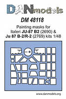 Маска для модели самолета Ju-87 B-2 / Ju-87 D-2/R-2 irs