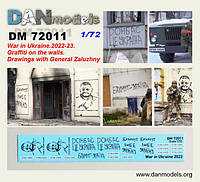 Аксессуары для диорамы. Граффити на стенах. картинки с генералом Залужным. (Война в Украине 2022-202 irs