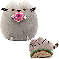 Набор мягких игрушек 2Life Пушин кэт с пончиком 23х25 см и Pusheen cat с Питтой большим 8х7 с KP, код: 8388272