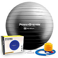 М'яч для фітнесу (фітбол) Power System PS-4012 Ø65 cm PRO Gymball Black x-sport