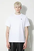 Urbanshop Бавовняна футболка Wood Wood Bobby Double Logo чоловіча колір білий однотонна 12345701.2512 розмір: