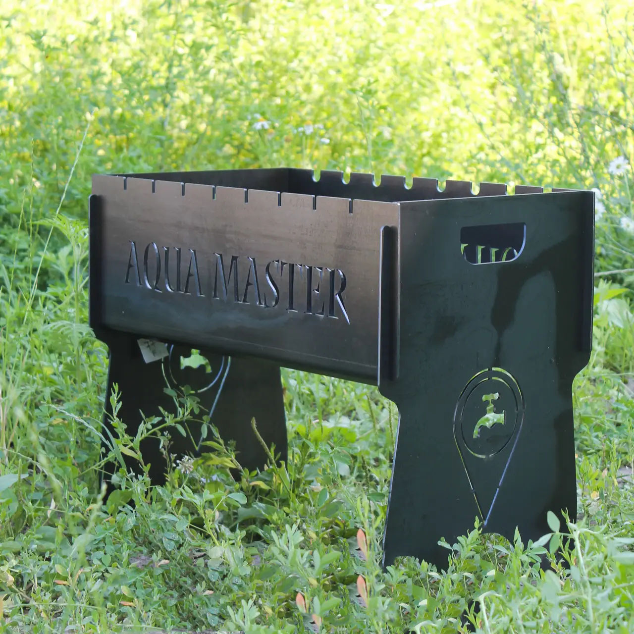 Мангал розбірний на 8 шт з індивідуальним гравіюванням - MASTER - у подарунок. Мангал для подарунка, фото 1