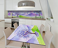 Наклейка 3Д виниловая на стол Zatarga «Таинственные деревья» 650х1200 мм для домов, квартир, GG, код: 6508751