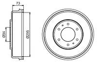 Барабан гальмівний (задній) Mitsubishi L200 05-/ Pajero Sport 08- (91.5x295mm)