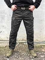Тактические штаны рип-стоп, тёмный мультикам