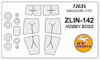 Маска для модели самолета Zlin-142 (Hobby Boss) irs
