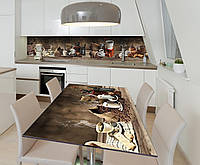 Наклейка 3Д виниловая на стол Zatarga «Ароматы Арабики» 650х1200 мм для домов, квартир, столо GG, код: 6509140